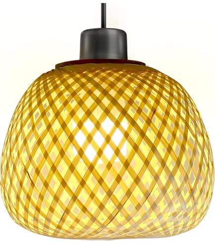 シェードが素敵なランプ Amazon.co.jp: Angoily 竹製ランプカバー 竹素材 光拡散構造