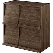 フラップ扉収納棚 ナチュラル 90x28.5x90cm Amazon｜ぼん家具 ディスプレイラック 本棚 フラップ扉 4扉 大