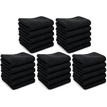 Amazon.co.jp: 洗車 マイクロファイバー タオル 30x30cm 黒 25枚 小判