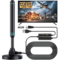 Amazon | テレビアンテナ 室内 地デジ ブースター内蔵 約450KM 受信
