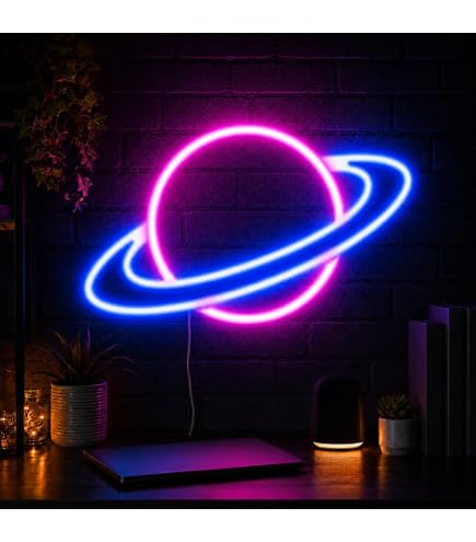 Amazon.co.jp: JTLMEEN ネオンサイン - 雲と月 LEDネオンライト、壁の