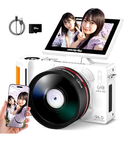 Amazon | 8Kデジタルカメラ 写真撮影用 88MP WiFi Vlogカメラ YouTube