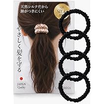 Amazon.co.jp: 【髪も喜ぶ シルク 100％】 ヘアゴム あとがつかない