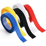 SUN MIRAI マジックテープ 結束バンド コード まとめる ケーブル 配線 インシュロック ベルクロ 2ｍ×5本