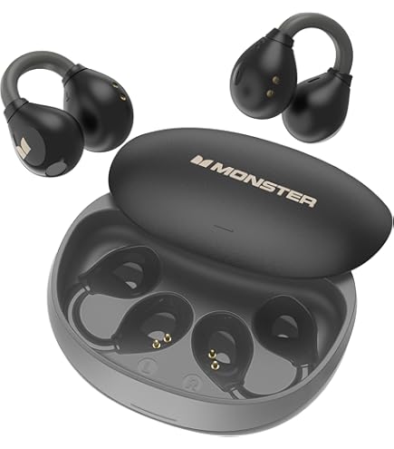☆ワイヤレスイヤホン Monster 空気伝導イヤホン bluetooth Amazon.co.jp: 【2025年新しい体験 装着感ゼロの空気伝導