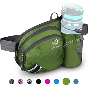 WATERFLY(ウォーターフライ) ウエストバッグ ウェストポーチ アウトドア 水筒ポーチ付き 8色 男女兼用 ランニング ウォーキング ジョギング 登山 散歩 軽量 通気 メンズ レディース