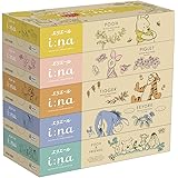 エリエール パルプ材 箱ティシュー i:na(イーナ) 150組×5箱 くまのプーさん ディズニーデザイン