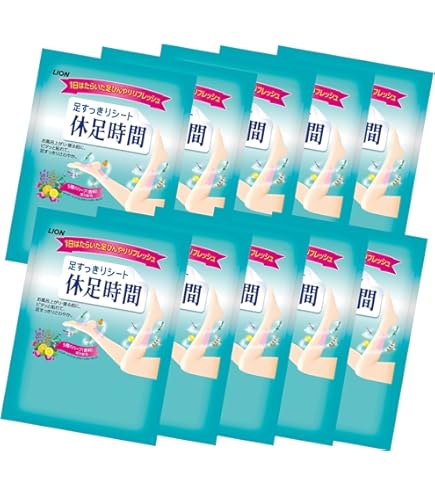 Amazon.co.jp: 【10個販売】ライオン 足すっきりシート 休足時間 2枚