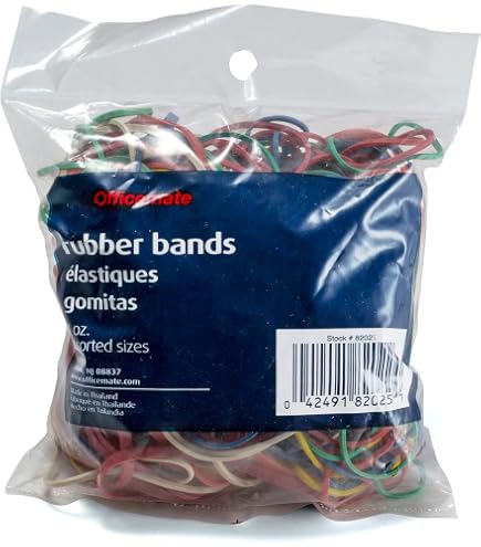 Business Source Gummibänder Größe 16 – 0,5 Kg Packung, 55% Gummi, 700% Dehnung, Biologisch Abbaubar