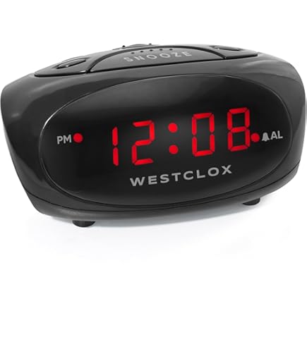 Amazon.co.jp: Westclox ベーシック デジタル 4インチ LED アラーム