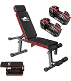 Amazon | 商品 トレーニングベンチ＋可変式 ダンベル 24kg