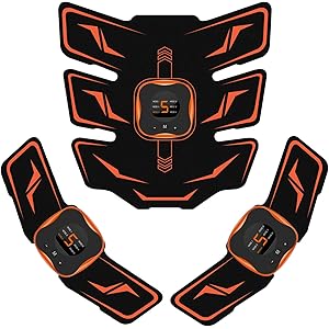 Mixiu EMS 腹筋ベルト 腕筋 背筋 トレーニン器具 液晶表示 USB充電式 腹筋パッド 6種類モード 9段階強度…