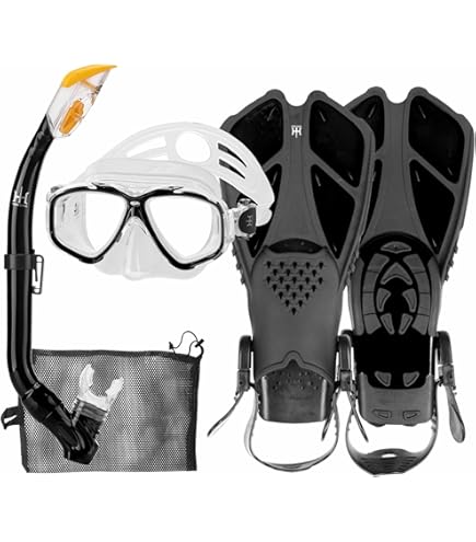 Amazon | シュノーケルセット 大人用 4点セット U.S.DIVERS