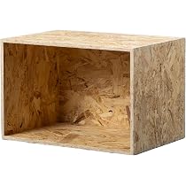 Amazon｜レコードボックス50 OSB 収納箱 木箱 完成品 収納 LPレコード