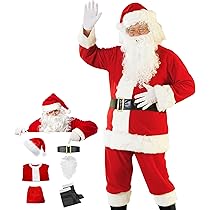 サンタクロースの服装大人のサンタのお父さんのスーツ男の婦人の金糸のクリスマス サンタクロースの服装大人のサンタのお父さんのスーツ男の婦人の