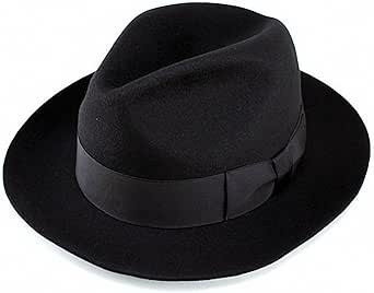 Amazon 帽子 メンズ ハット 中折れハット ウール 帽子 羊毛 フェルト 帽体 レディース Fuji Hat フジハット ぼうし ブラック ハット 通販