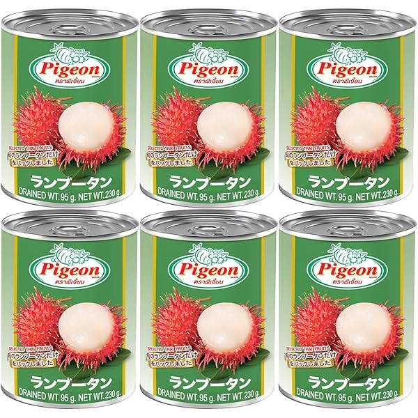 新鮮な桃・ライチ・ロンガン詰め合わせ Amazon | 『ピジョン』 フルーツ缶詰3種類詰め合わせ (ラン
