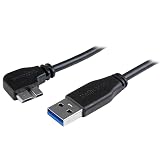 StarTech.com L型左向きマイクロUSBスリムケーブル 0.5m オス/オス USB3AU50CMLS