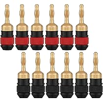 wgge wg-008?24?Kゴールド安全コネクターバナナプラグ 6 Pair (12 plugs) WG-008 Amazon | wgge wg-008 24 Kゴールド安全コネクターバナナプラグ
