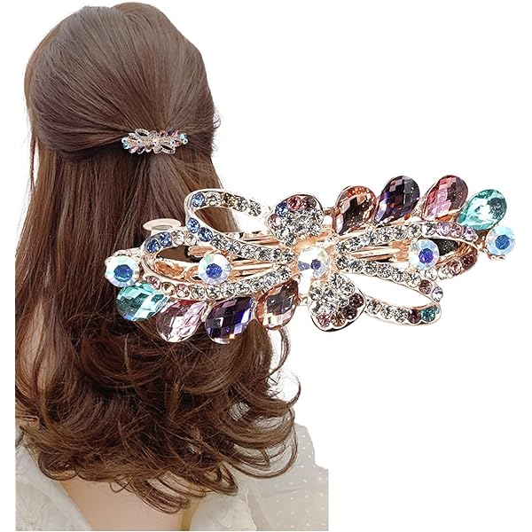 クリスタルメッシュパヴェ バンスクリップ(パープル) クリスタル