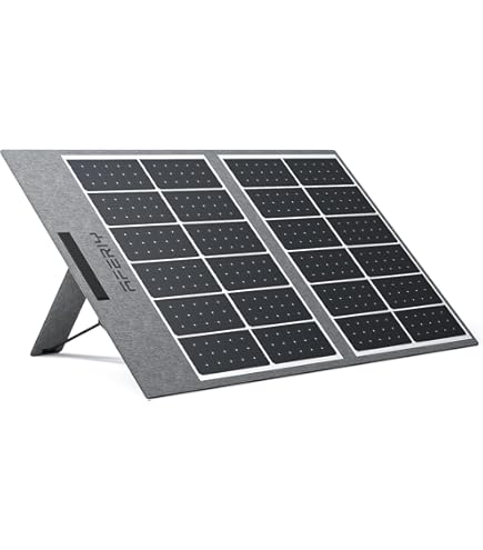 Amazon | AFERIY ソーラーパネル 65W ソーラーチャージャー 折り畳み式