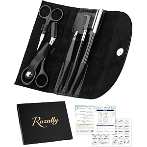 【メンズ美容師が監修】 眉毛セット 眉毛 はさみ まゆげ ハサミ メンズ フルカラー説明書付属