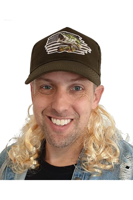 Big Bass USA Blonde Mullet Hat 