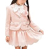 Amazon アリサナ Arisana 入学式 女の子 スーツ 卒園式 子供服 フォーマル スカート エセル ジャケット スカート ワッペン の 3点 セット クロ 1cm フォーマル 通販