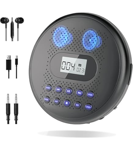 Amazon.co.jp: ANKHOH ポータブルCDプレーヤーケース ベルト付き