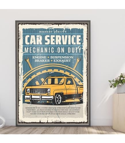 Amazon.co.jp: ポスター ビンテージカーポップアート アメ車 A2額入り