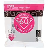 HARIO (ハリオ) V60用 ペーパーフィルター 02W 1~4杯用 100枚入り ホワイト VCF-02-100W