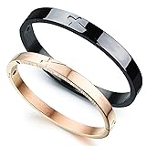 [ＪＥＷＥＬＲＹＷＥ] ペア・ブレスレット メンズ & レディース 「thank you for being beside me」 刻印 バングル ステンレス 誕生日 プレゼント ギフト