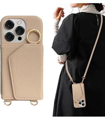 Amazon.co.jp: いphone15pro 用 ケース ショルダー 背面 カード収納