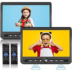 Amazon Co Jp ヘッドレストモニター 2台セット Arafuna 車載dvdプレーヤー 10 1インチ 車載用 後部座席 モニター リージョンフリー 三つ給電式 同じ 別々に映像の再生可能 バッテリー内蔵 5時間再生可能 Cprm Av Usb Sdカード対応 車 バイク