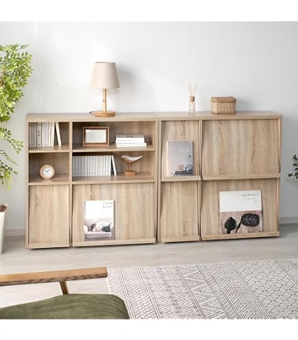 【専用】収納棚 プッシュ式扉付き 国産家具 マルチキャビネット Amazon｜プッシュ式扉マルチキャビネット3列2段 カウンター下 収納