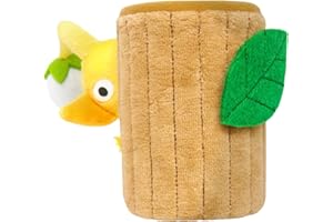 三英貿易(Sanei Boeki) ピクミン ぬいぐるみ雑貨 黄ピクミン小物入れ(木) W7×D12×H13cm PKZ03