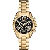 Michael Kors Bradshaw Women's Watch, Stainless Steel Chronograph Watch for Women with Steel or Leather Band