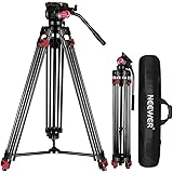 NEEWER ビデオ三脚 200cm 360°フルード雲台 QRプレート付き 調節可能 大型 カメラ三脚 DSLR 一眼レフ/ビデオカメラに適用 アルミ合金製 耐荷重8kg