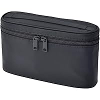 MUJI 無印良品 ナイロン手付ポーチ・薄型 黒・約12.5×20.5×6cm
