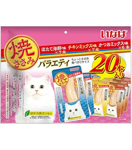 焼きかつお　バラエティー　２０本入り×１０袋入り　いなば 焼かつお 高齢猫用バラエティ 20本入り | 商品情報 - キャットフード