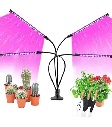 Amazon.co.jp: Wolezek 屋内植物用グローライト 4ヘッド フル