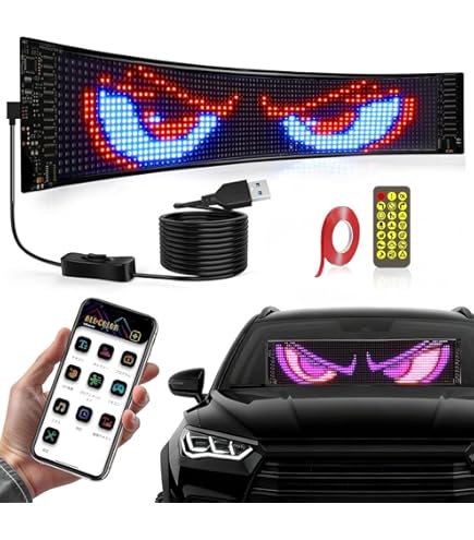 Amazon | JDVOOTD LED電光掲示板 自由編集可能 画像可能 200文字入力