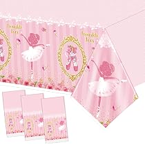 thumbnail image 2 of 50 Pcs Ballerina Birthday Party Decorations - Pink Ballet Backdrop, Balloons & Table Cover Set 2 of 14