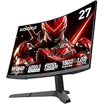 KOORUI ゲーミングモニター 27E1QA 27インチWQHD Amazon.co.jp: KOORUI ゲーミングモニター WQHD 27インチ 湾曲