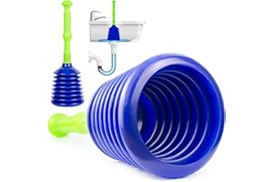Luigi's Sink and Drain Plunger - For Bathrooms Kitchens Sinks Bathtubs and Showers - Small and Powerful Toilet Plunger with L