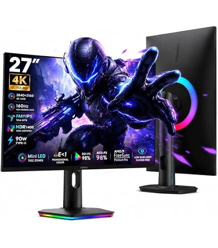 Amazon.co.jp: KOORUI Mini LED ゲーミングモニター 27インチ 4K UHD