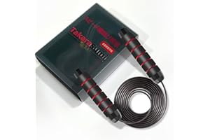 プロフェッショナル 大人用重い加重スピード縄跳び | 筋トレ・高強度トレーニング用ロープ | ベアリング設計スチールワイヤー | 3m調節可能 | 男女兼用 フィットネス/ボクシング/HIIT対応| TakaraSumi jump rope