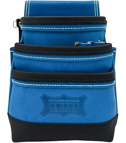 ニックス腰袋 ニックス(KNICKS) ツーウェイタイプ帆布生地ヌメ革補強3段腰袋