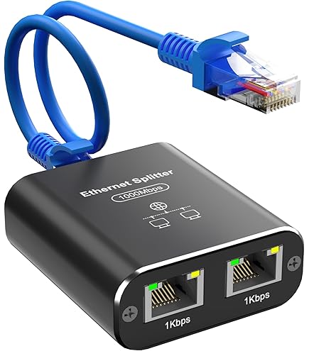 Amazon.co.jp: RJ45ネットワークスプリッタアダプタケーブル、1