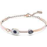 Swarovski Symbolic Bangle, Evil Eye, Blue, Rose Gold-Tone Plated